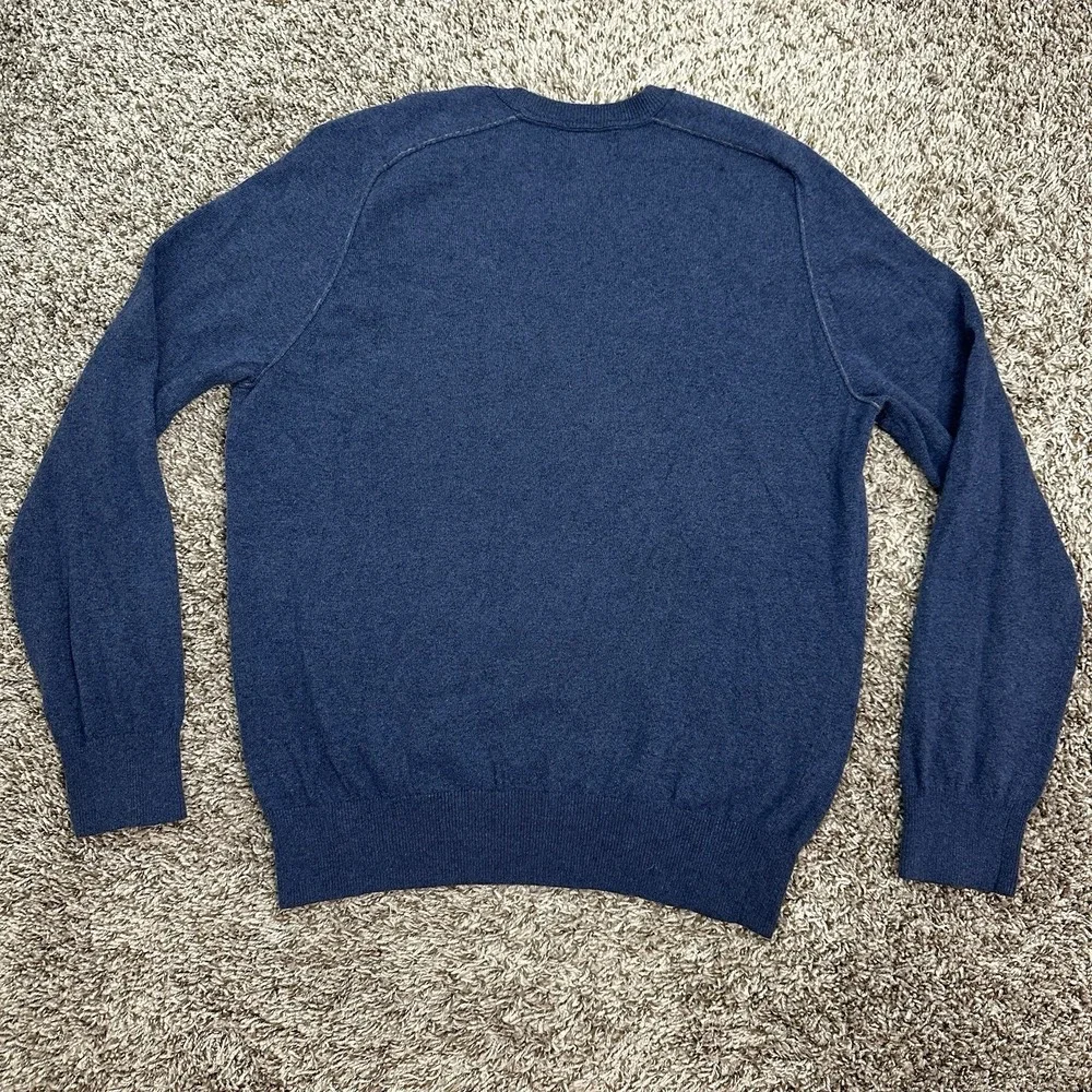 Banana Republic Men's Crewneck Sweater Med Italian Yarn Wool Cashmere Blend Blue